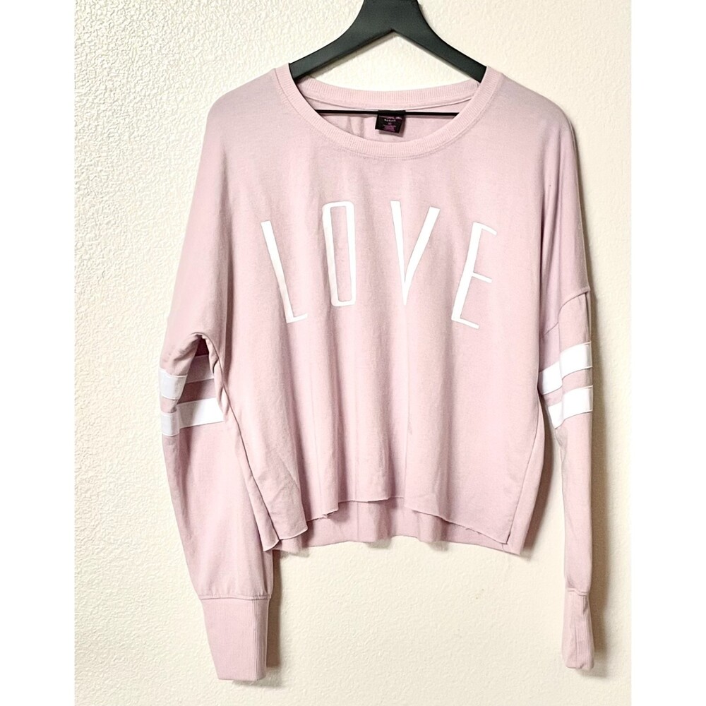 Material Girl Active LOVE Cropped Sweater Size XL